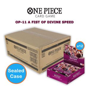 One Piece: A Fist of Divine Speed (OP-11) - Booster Box: Sealed Case (12 Boxes) קלפי וואן פיס - קייס פקטורי סילד מהסט OP11 גרסה אנגלית (מכיל 12 בוקסים)