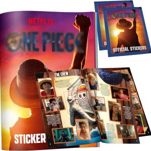 One Piece (Netflix Series) Official Sticker Collection Album + 2 stickers Packs - מדבקות וואן פיס גרסת הנטפליקס הרשמית מארז אלבום + 2 מעטפות