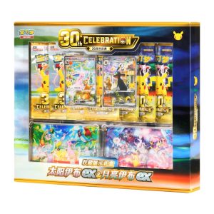 Pokémon TCG Chinese Espeon & Umbreon 30th-P PROMO Card 30th Anniversary - קלפי פוקימון מארז פרימיום חגיגות 30 שנה סיני